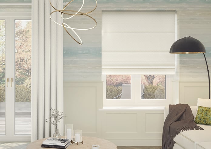 Galactica, Bone White - Motorised Roman Blind - Image 3